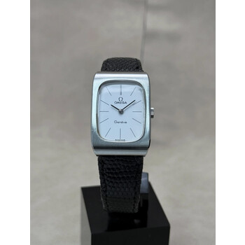 24.5x34.5mm • 1974 Omega Geneve White Tank Manual Winding
